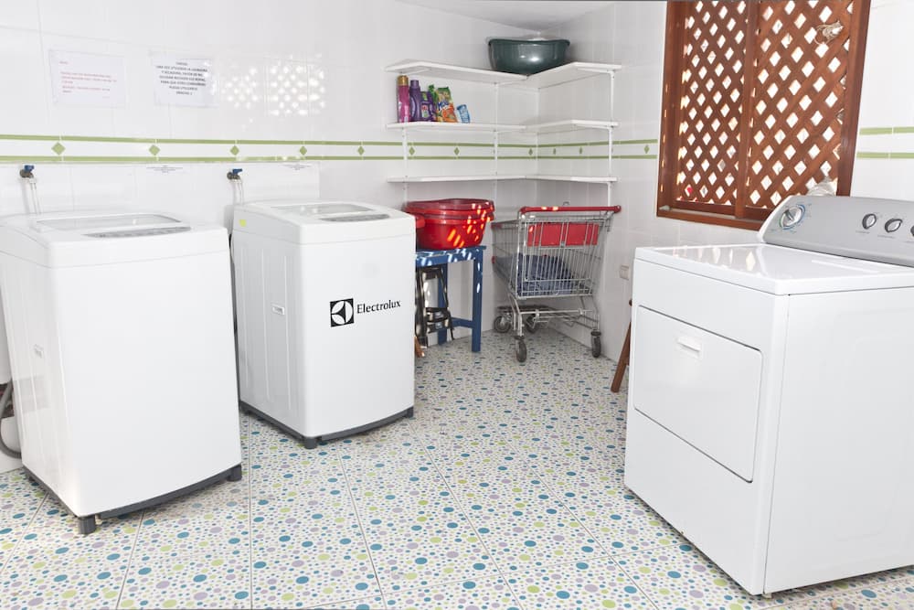 Laundry room facilities available for students at Casa Yllika student housing Jesus Maria Lima Peru